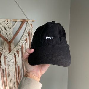 Obey Black Cotton Cap